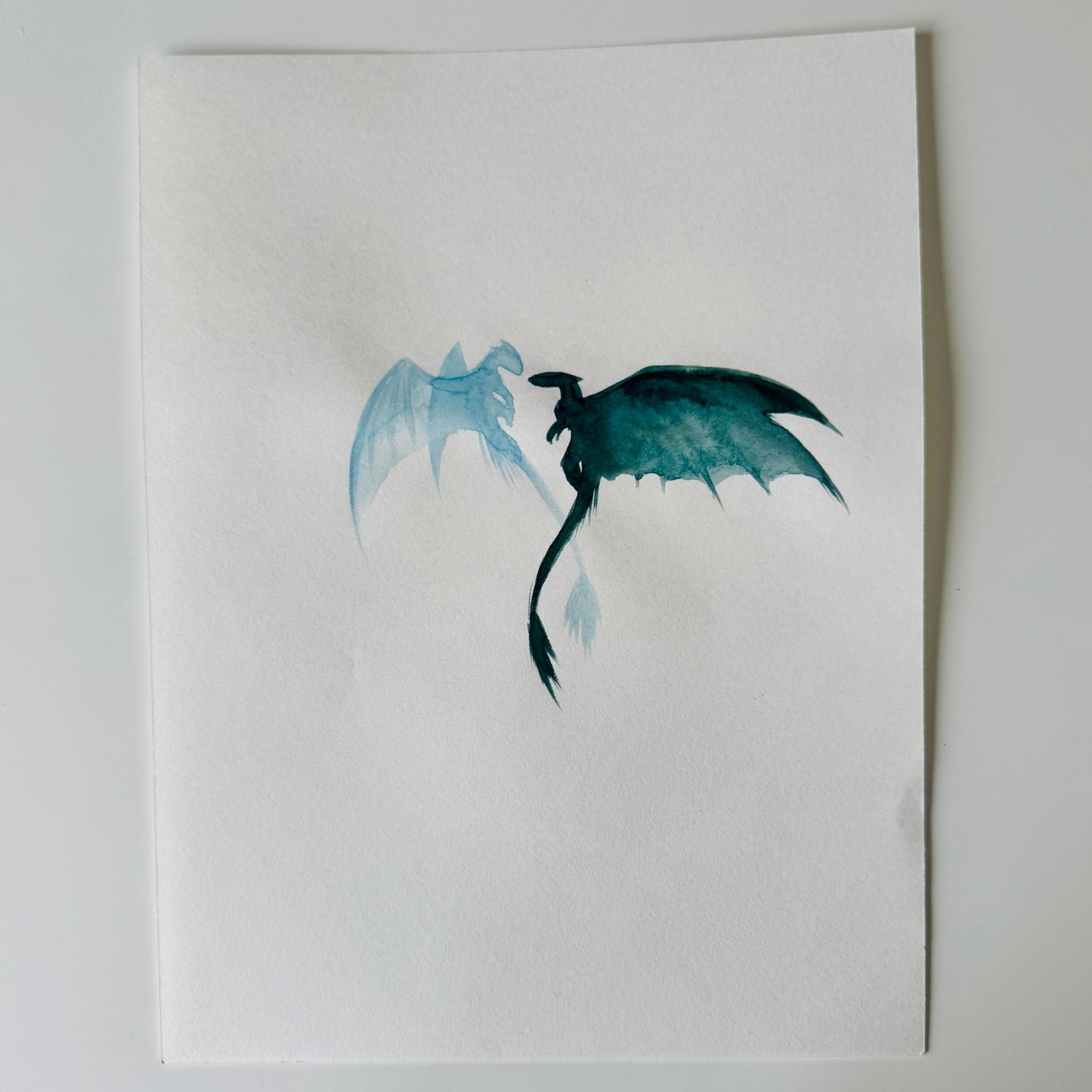 Dragon No. 12 - study, watercolour on paper