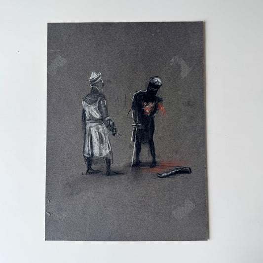 Just A Scratch, study No.1, charcoal on paper