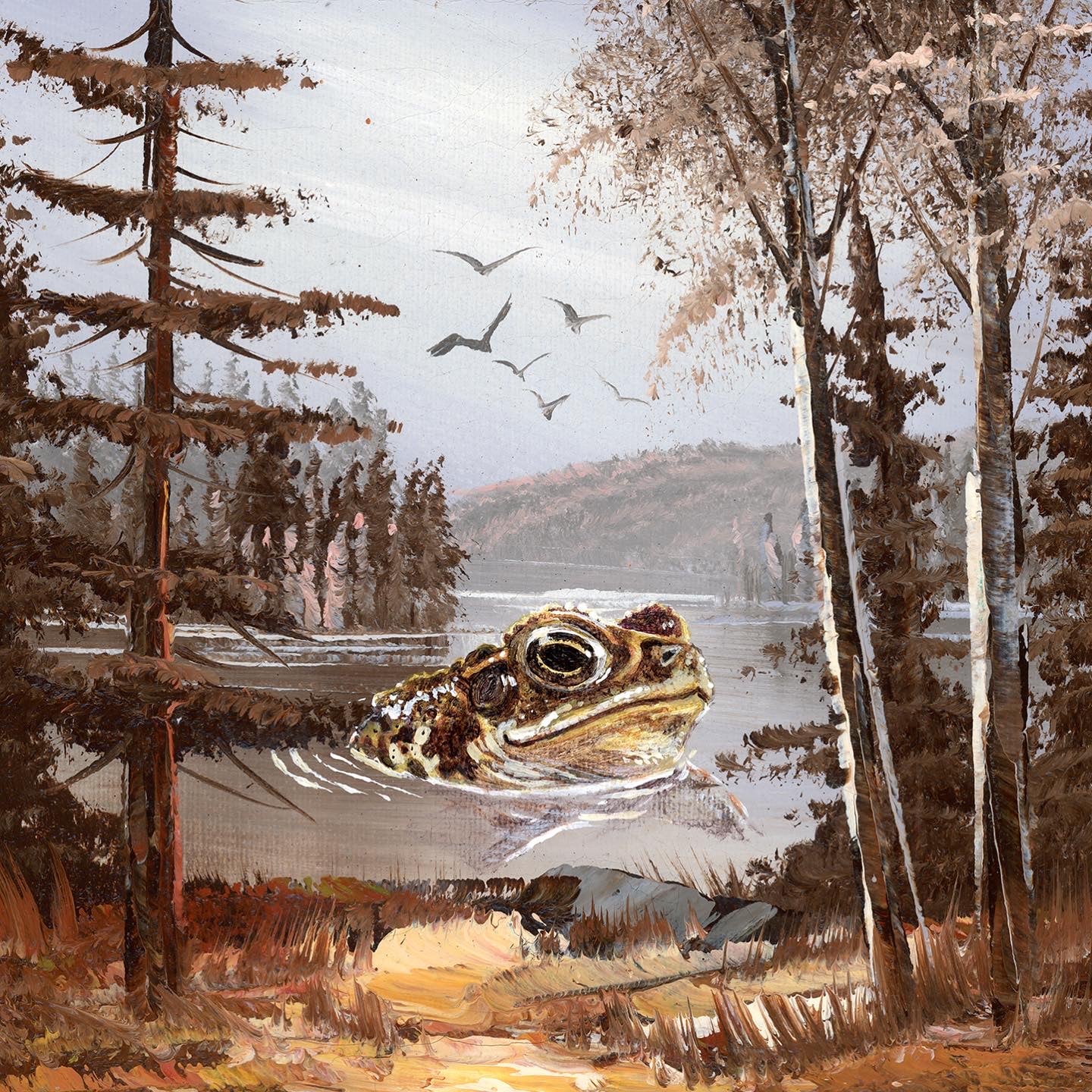 Bathing Beauty, upcycled vintage painting