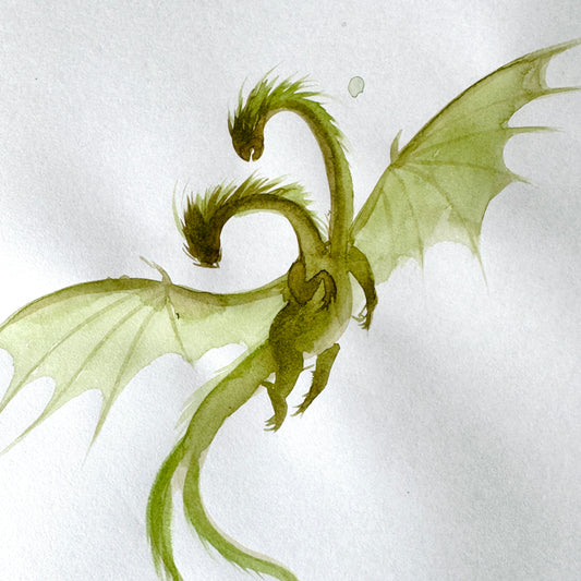 Dragon No. 16 - study, watercolour on paper