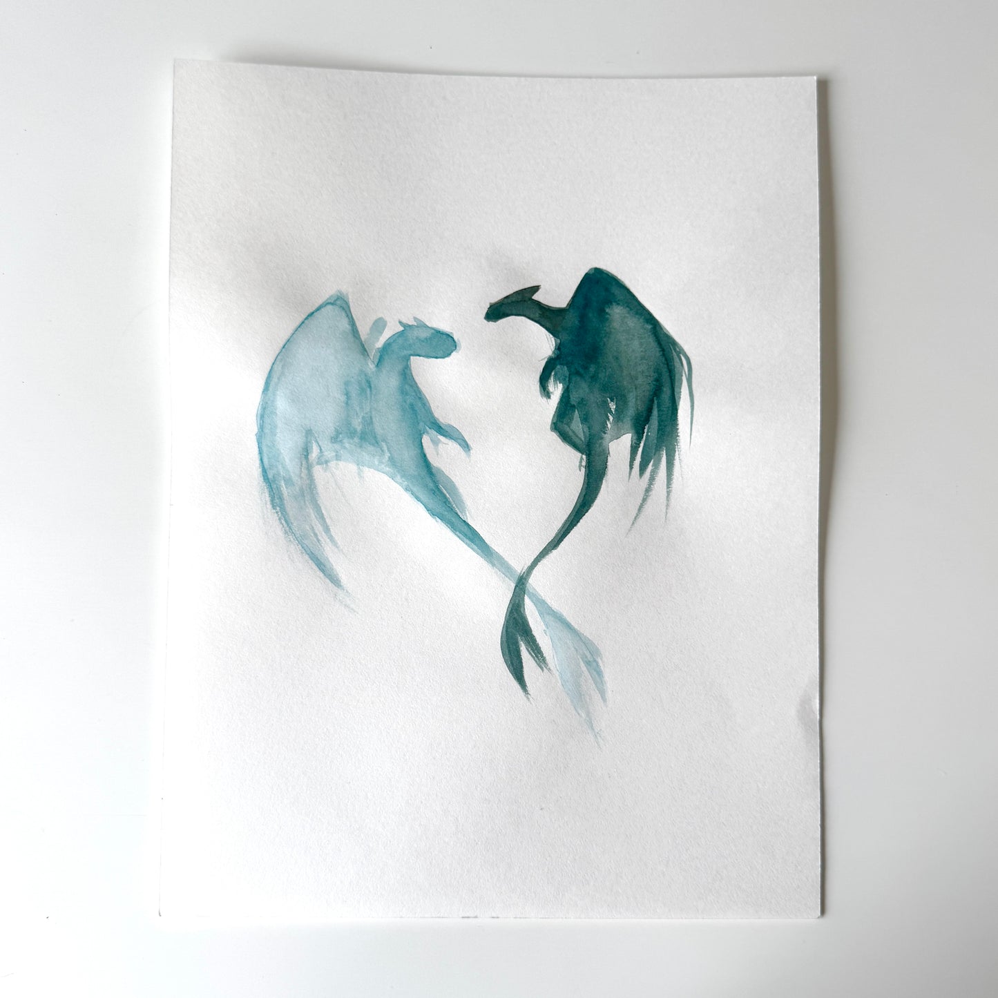 Dragon No. 10 - study, watercolour on paper