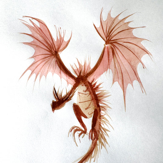 Dragon No. 15 - study, watercolour on paper
