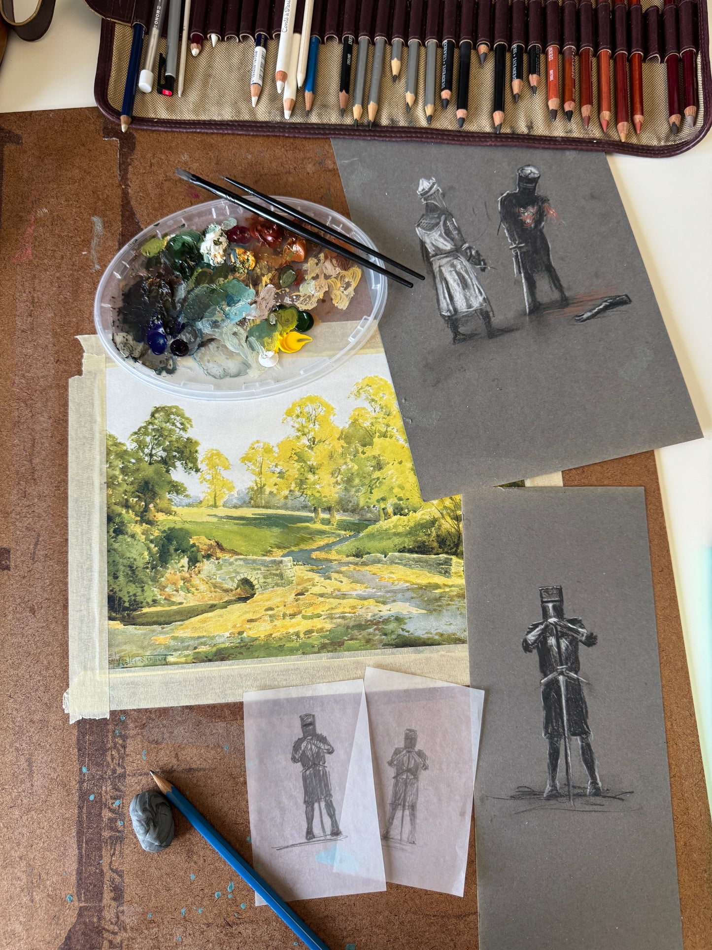 Just A Scratch, study No.1, charcoal on paper