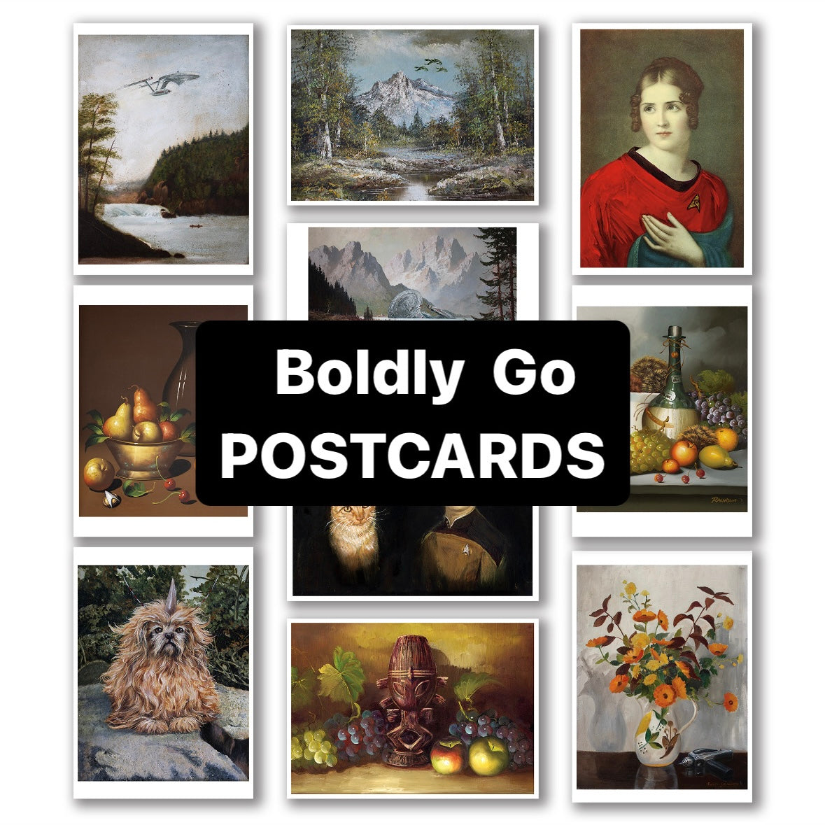 Boldly Go - Set of 10 POSTCARD PRINTS