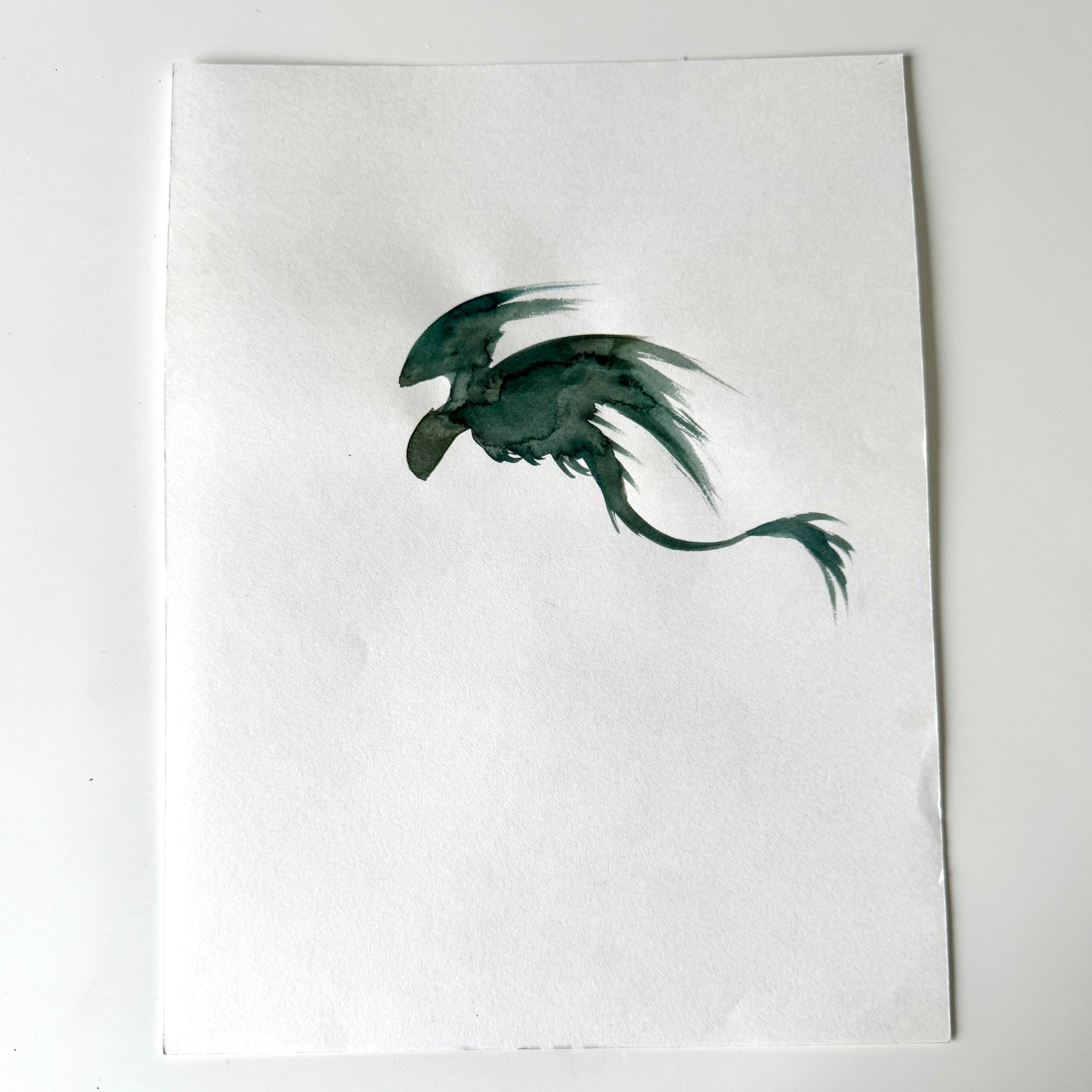 Dragon No. 8 - study, watercolour on paper