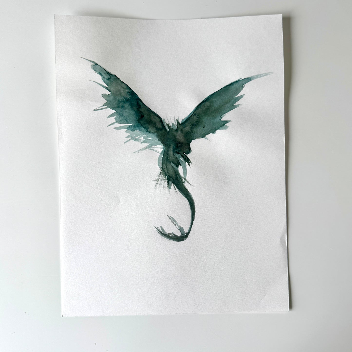 Dragon No. 9 - study, watercolour on paper