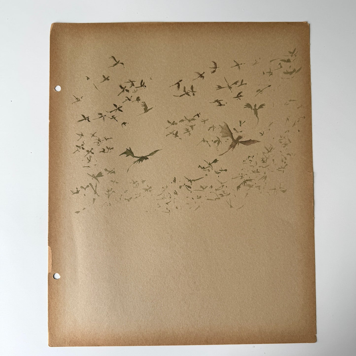 Dragon Flock, study No. 2, watercolour on paper