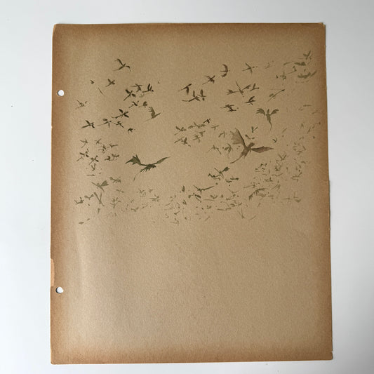 Dragon Flock, study No. 2, watercolour on paper