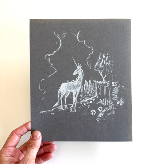 Unicorns - charcoal study No.4