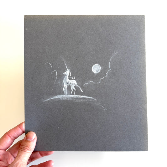 Unicorns - charcoal study No.1