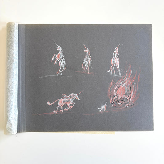 Unicorns - charcoal study No.9