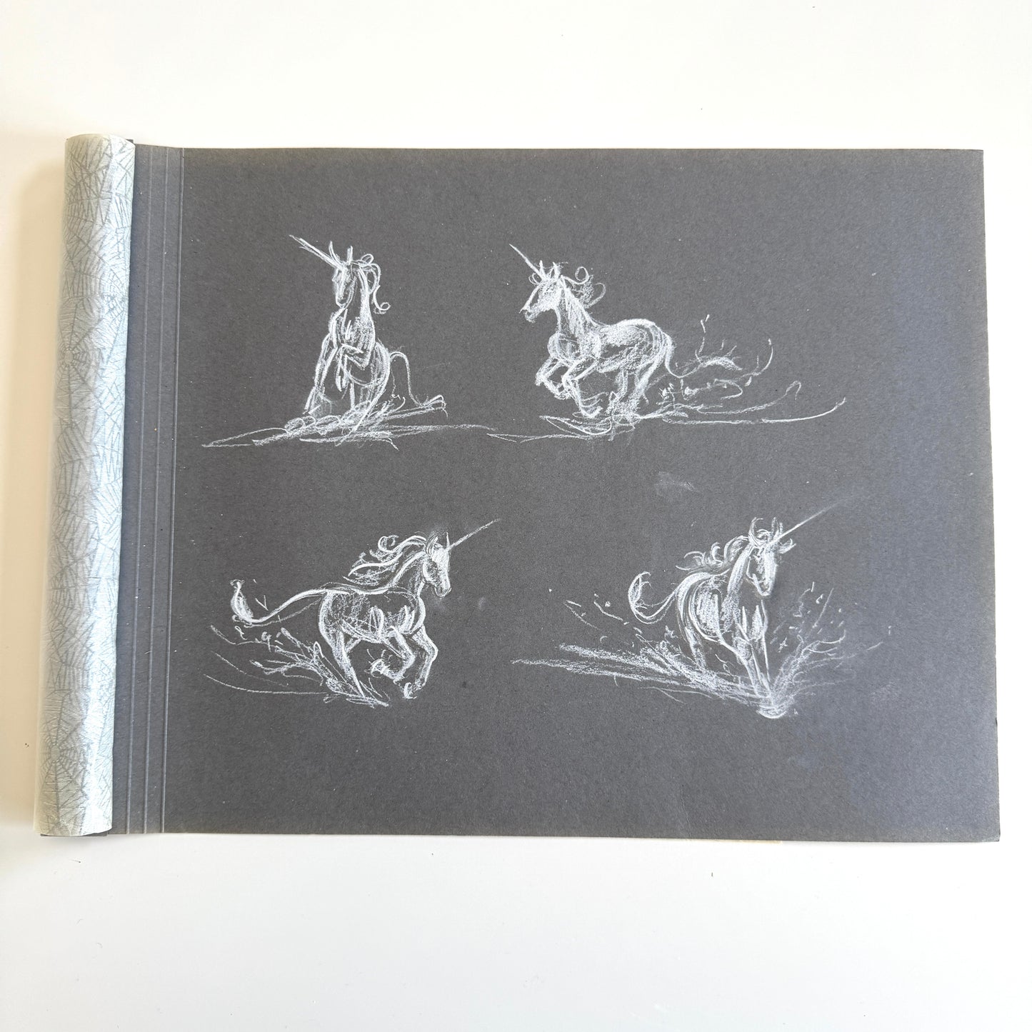 Unicorns - charcoal study No.10