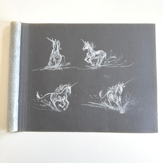 Unicorns - charcoal study No.10