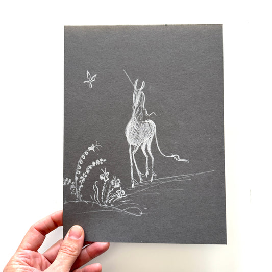 Unicorns - charcoal study No.3
