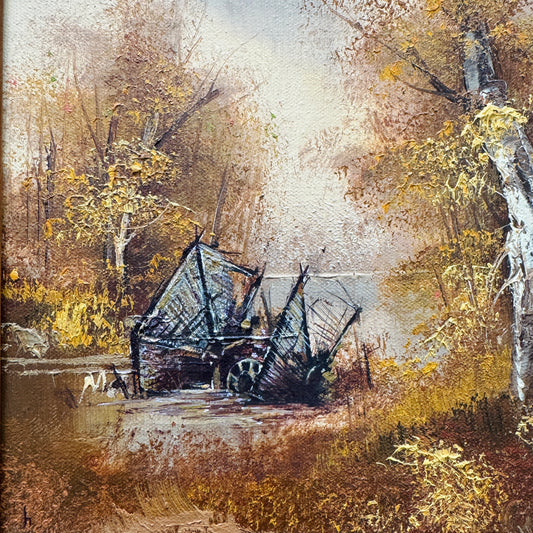 Crash Site No.1 - original upcycled vintage painting
