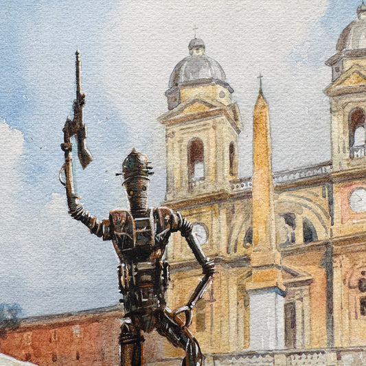 The Guardian : Nanny - original upcycled vintage painting