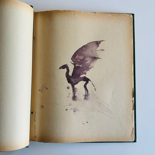 Muggle sketchbook : Study No.1 Winged Beast, original watercolour