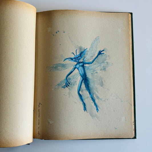 Muggle sketchbook : Pixy, Study No.3, original watercolour