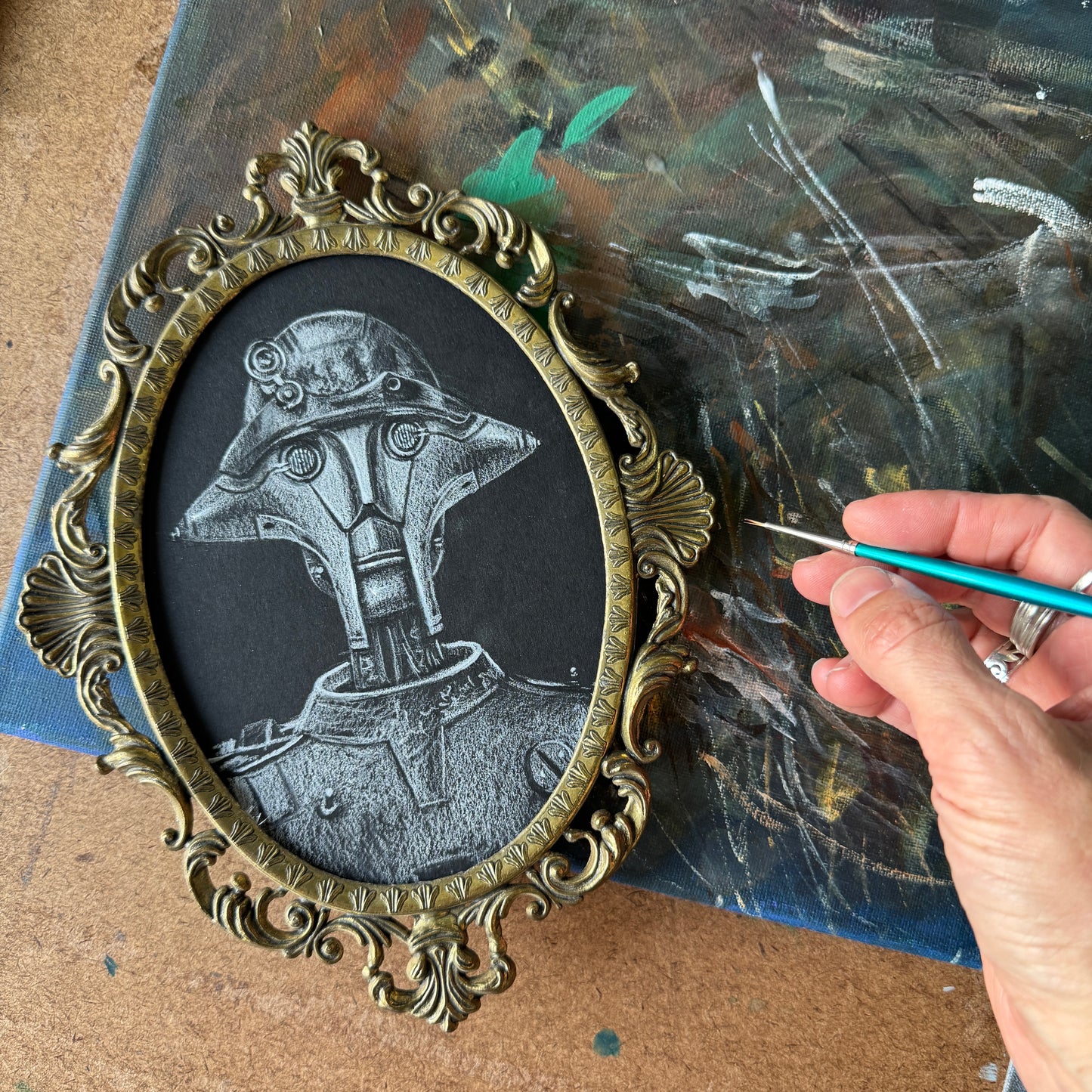 Abstract Cast-off Paint canvas from Droids