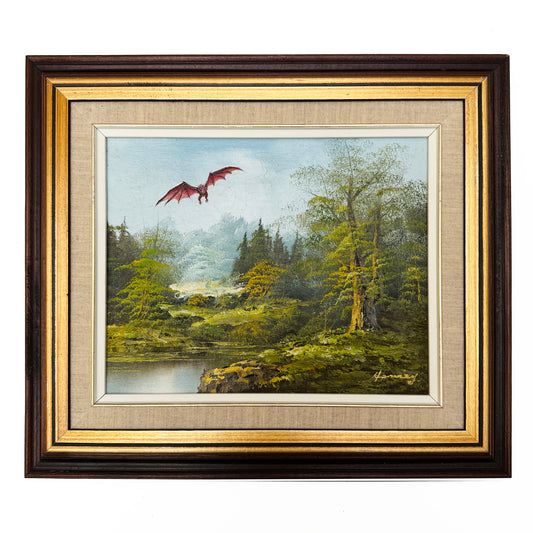 The Magnificent, original upcycled vintage painting