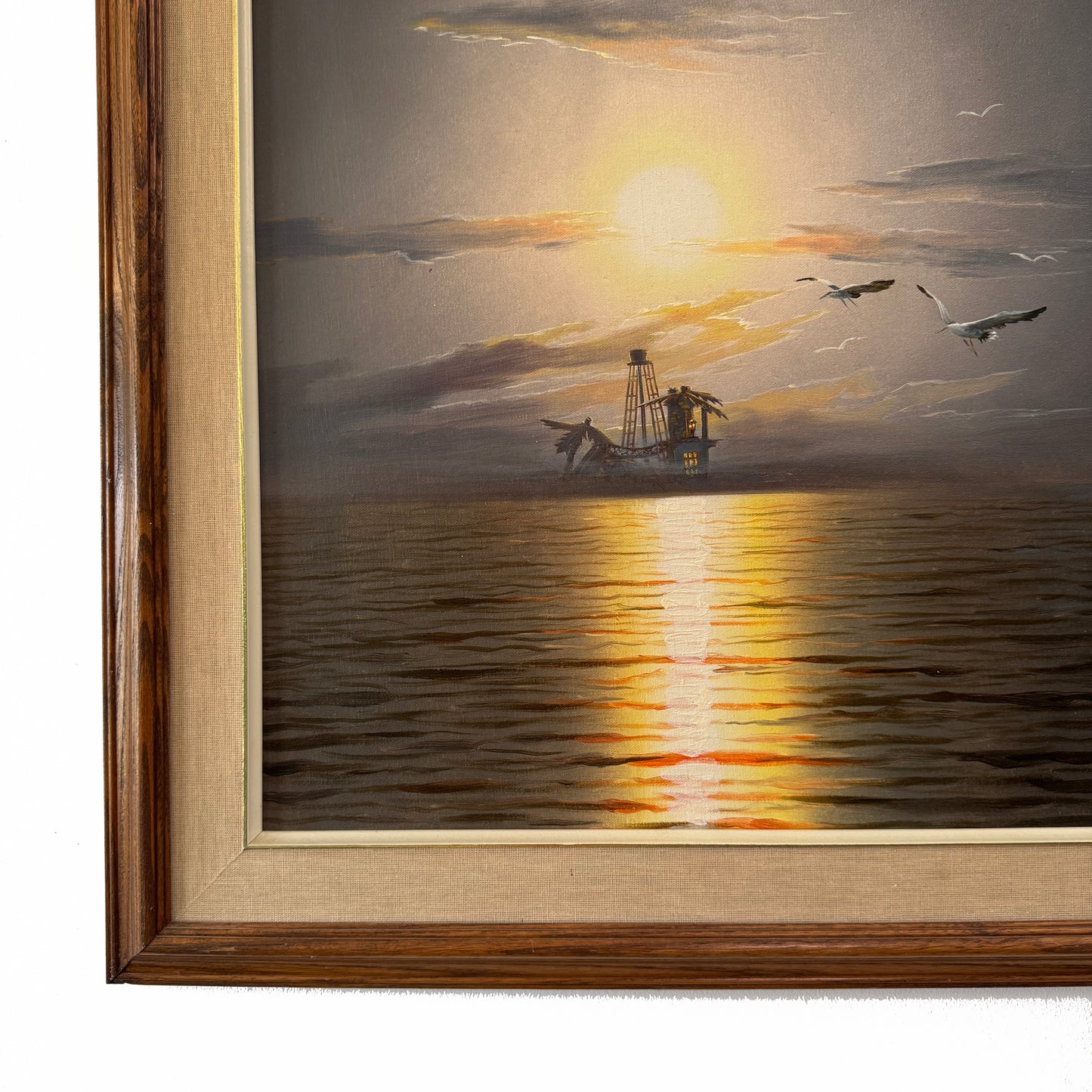 Davey Jones' Brick Locker, original upcycled vintage painting