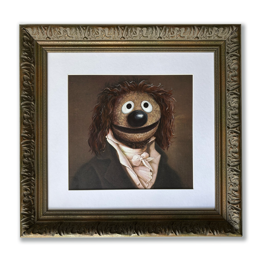 Musical Genius - original upcycled vintage painting