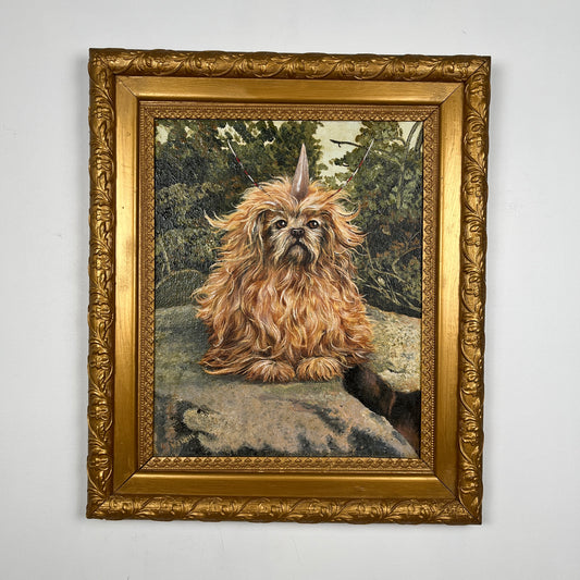 Alfa-177 Canine, original upcycled vintage painting