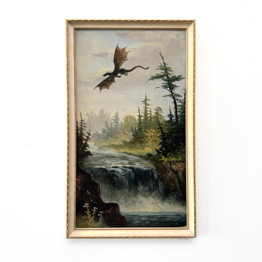 Volant, original upcycled vintage painting