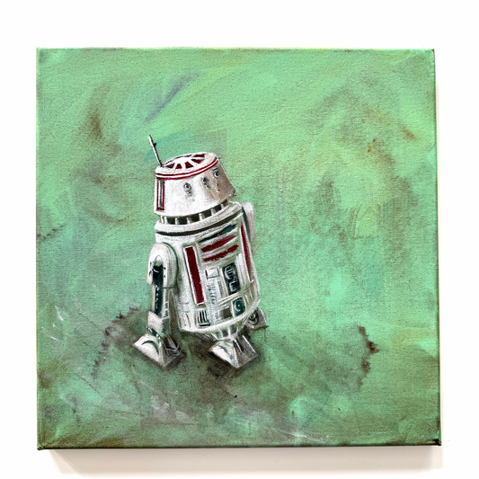 Portrait of a Droid : R5-D4, acrylic on canvas