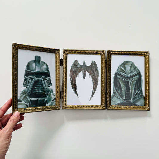 Cylon Family Portraits - Vintage Frame, brass 2