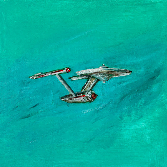 Sketch : NCC-1701, original acrylic painting