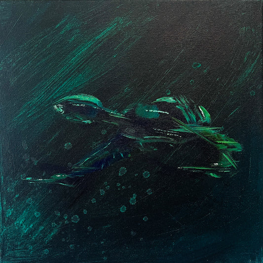 Sketch : Klingon Bird of Prey, original acrylic painting