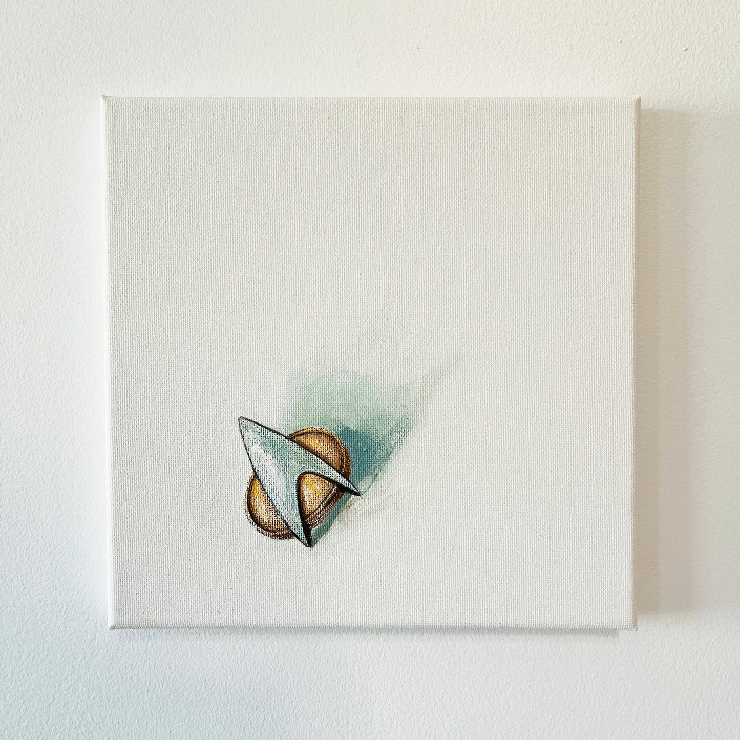 Sketch : Combadge, original acrylic painting