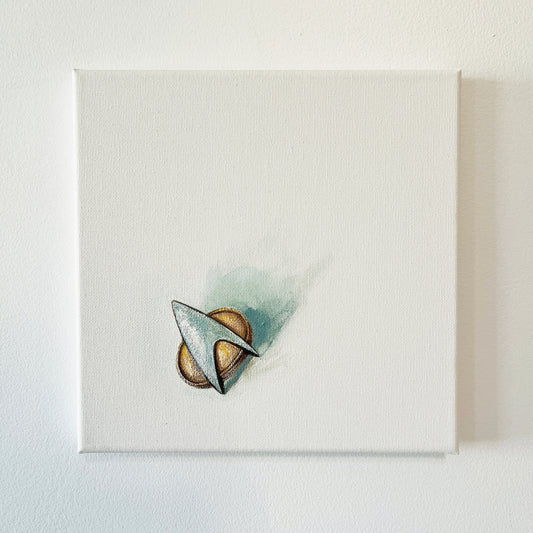 Sketch : Combadge, original acrylic painting