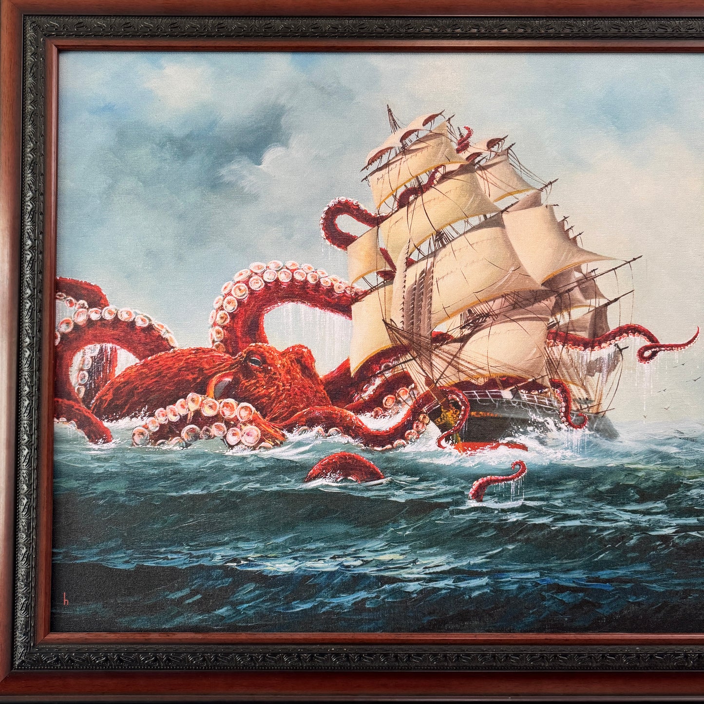 There Once Was A Ship - PRINT 24 x 36 in reclaimed frame