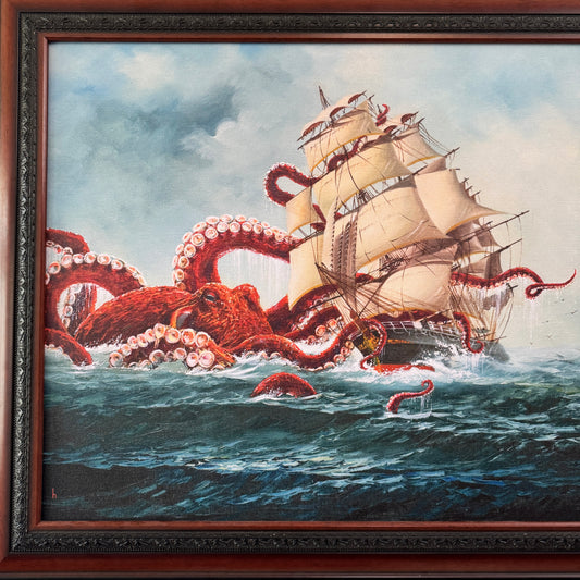 There Once Was A Ship - PRINT 24 x 36 in reclaimed frame