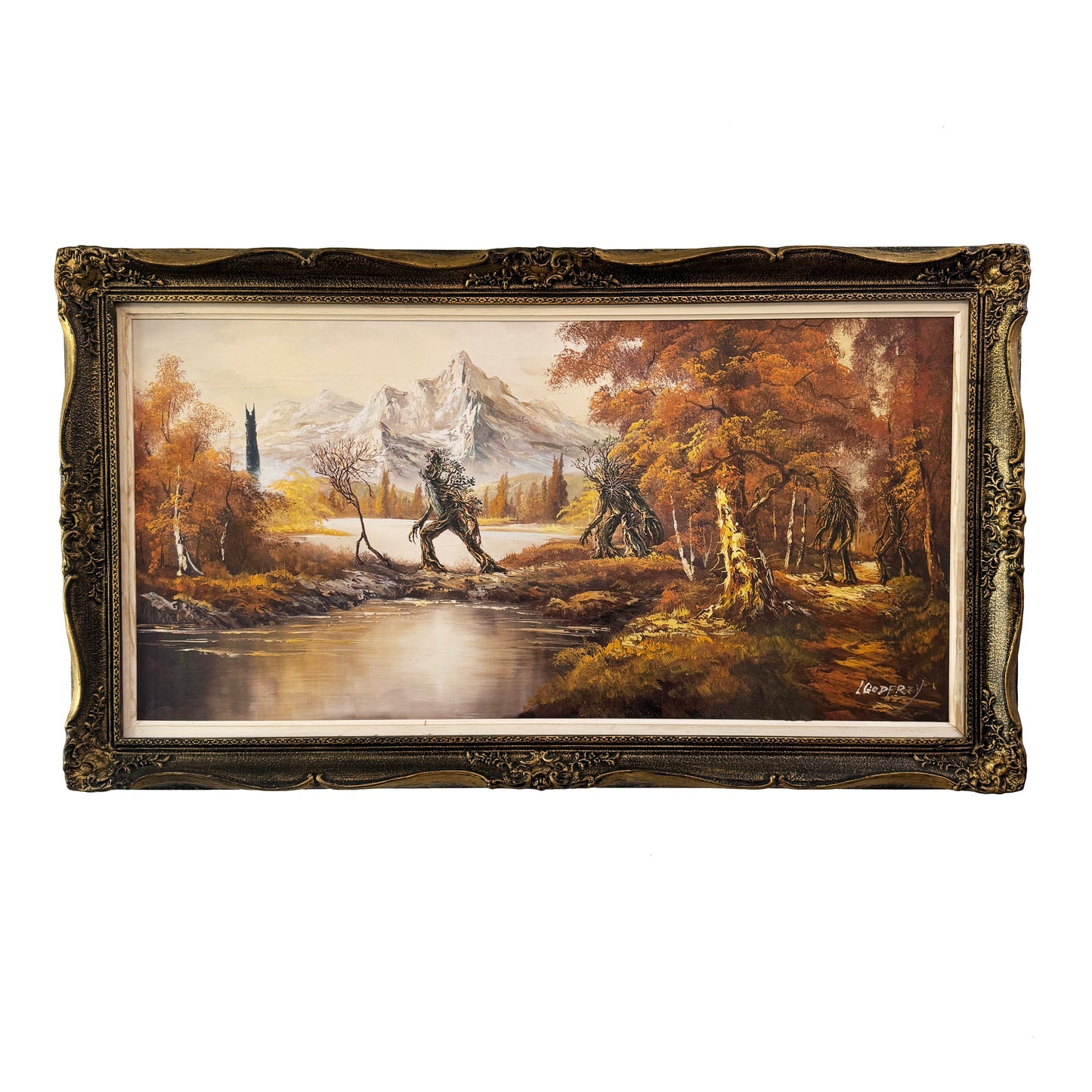 To Isengard - PRINT 24 x 48 canvas print in vintage frame