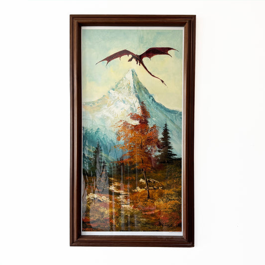 The Dragon - PRINT 18 x 32 in wood frame