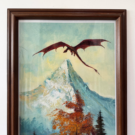 The Dragon - PRINT 18 x 32 in wood frame