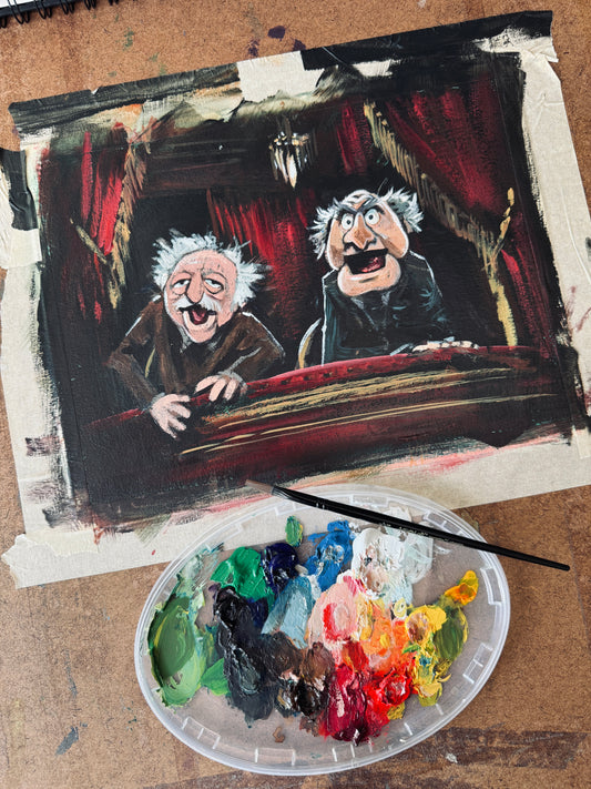 The Critics, original acrylic painting