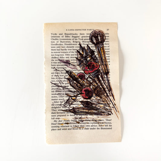 Hobbity Bookish Studies : Fireworks, study in ink on p37