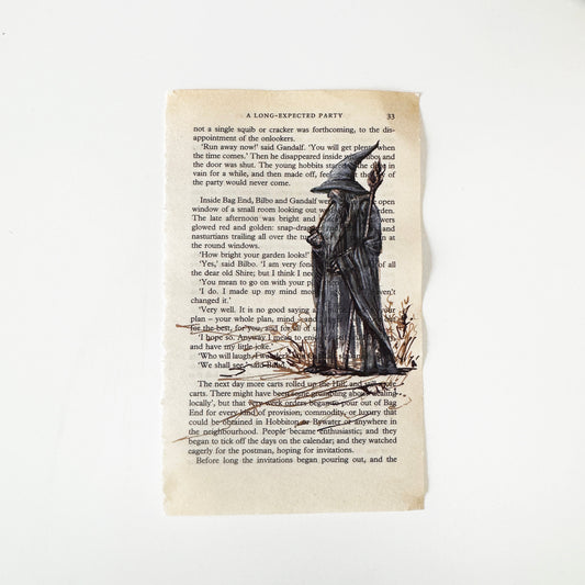 Hobbity Bookish Studies : The wizard, study in ink on p33