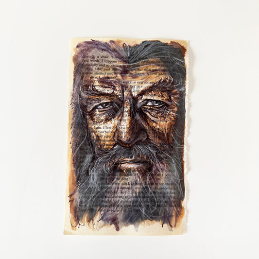 Hobbity Bookish Studies : The wizard, study in ink on p42