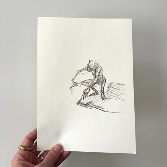 Sméagol study No.1, charcoal on paper