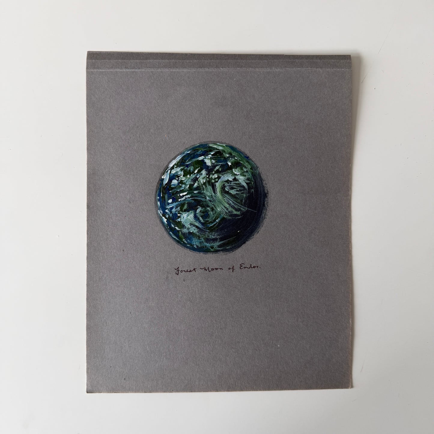 That is a Planet, study no.1 : acrylic study on vintage paper