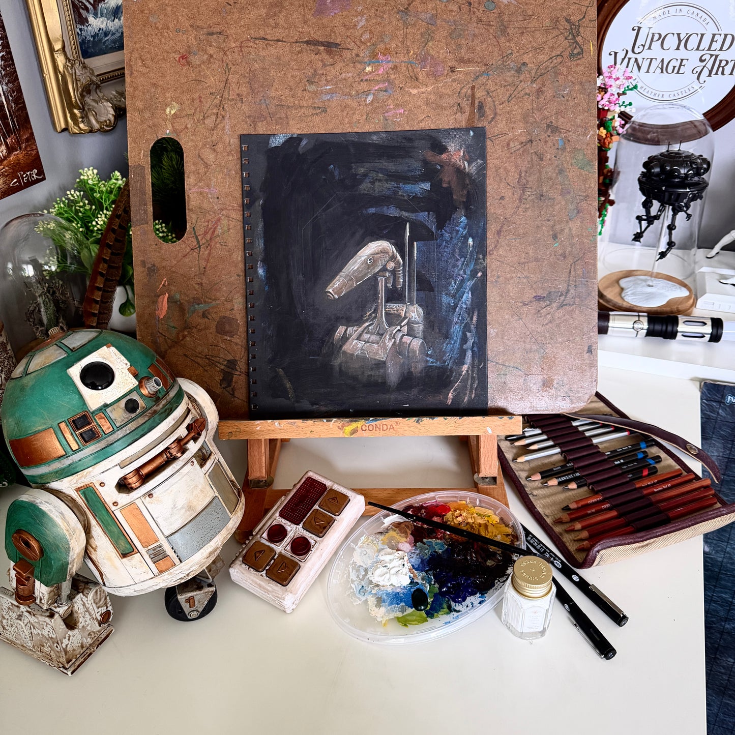 Portrait of a Droid, Soldier No. 1 - original acrylic painting