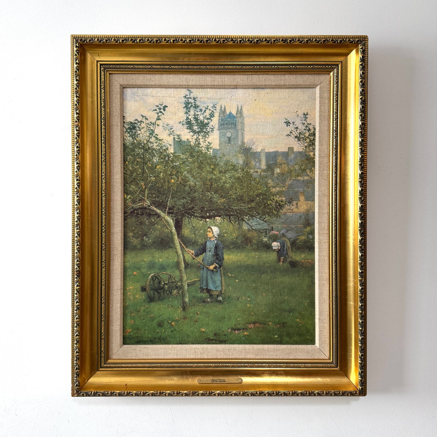 Entwives : Garden of the Entwives, original upcycled vintage painting