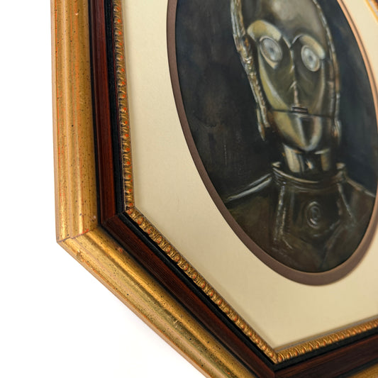Portrait of a Droid, Know-It-All - original acrylic painting