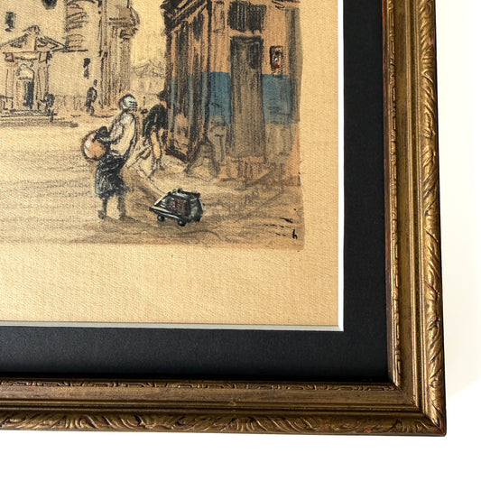 Forgotten Alley - original upcycled vintage painting -3