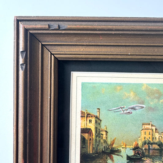 An Enterprise In Venice, original upcycled vintage painting